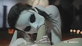 Goth sluts took turns fucking on graves until cum dripped off tombstones.